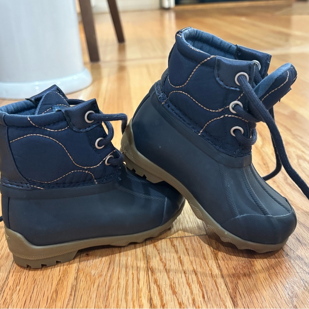 Sperry Navy Duck Rain Boots 6T